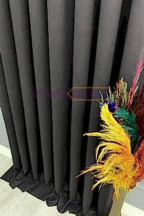 Antrasit Düz Fon Perde