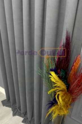 Gri Düz Fon Perde