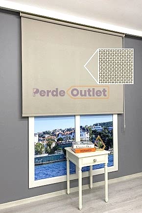 Bej Sun Screen Stor Perde
