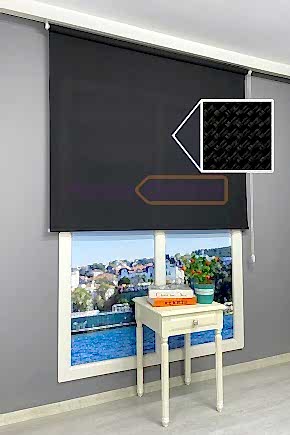 Siyah Sun Screen Stor Perde