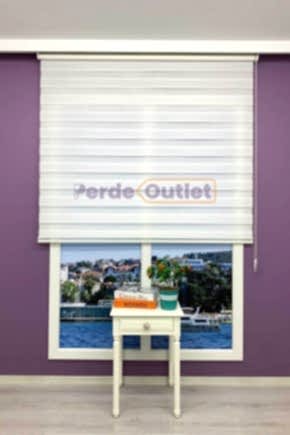 Beyaz Düz Zebra Perde