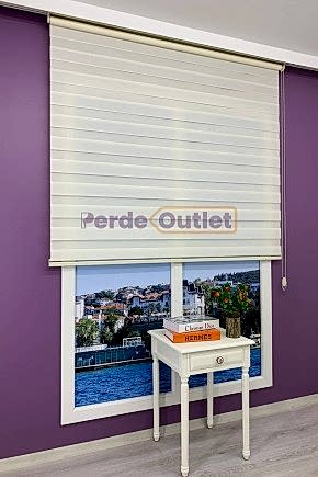 Krem Düz Zebra Perde