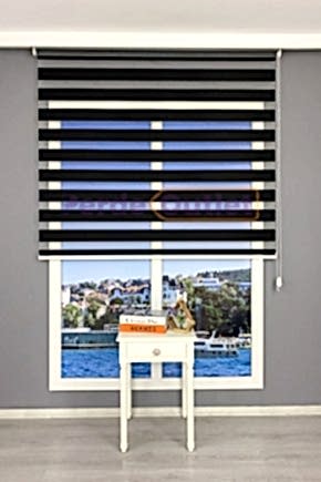 Siyah Düz Zebra Perde
