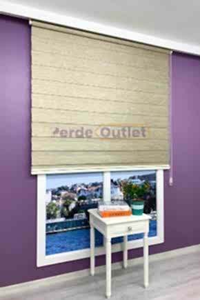 Yeşil Bambu Zebra Perde
